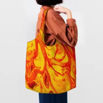 Сумка для покупок с принтом брызг, сумки для покупок Marble Fire, женская сумка из ткани колледжа, сумки с забавным принтом