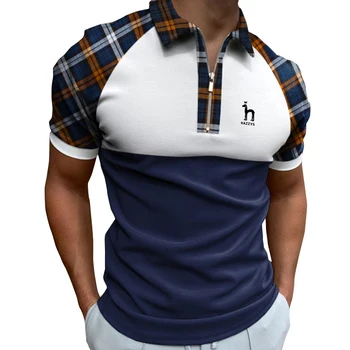 Hazzys 2023 Новая Одежда Для гольфа, Футболка с коротким рукавом, Мужская Рубашка Поло из Ледяного Шелка С отворотом, Полосатая Летняя Футболка для гольфа, Топы