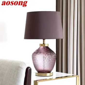 AOSONG Nordic Современная настольная лампа Модное искусство Синий Гостиная Спальня Отель LED Индивидуальность Оригинальность Настольная лампа