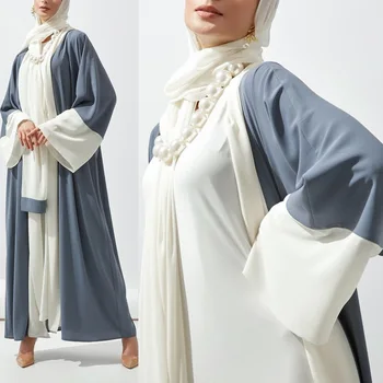 Ид Ближний Восток Рамадан Лоскутный Длинный Кардиган мусульманские Женщины Дубай Абая Макси Халат Кимоно Турецкая Исламская Одежда Элегантная
